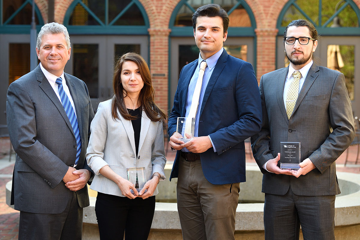 Left to right: Dean Rudy Buchheit, Narges Taran, Ethan Russell, Carson Joseph Labrado