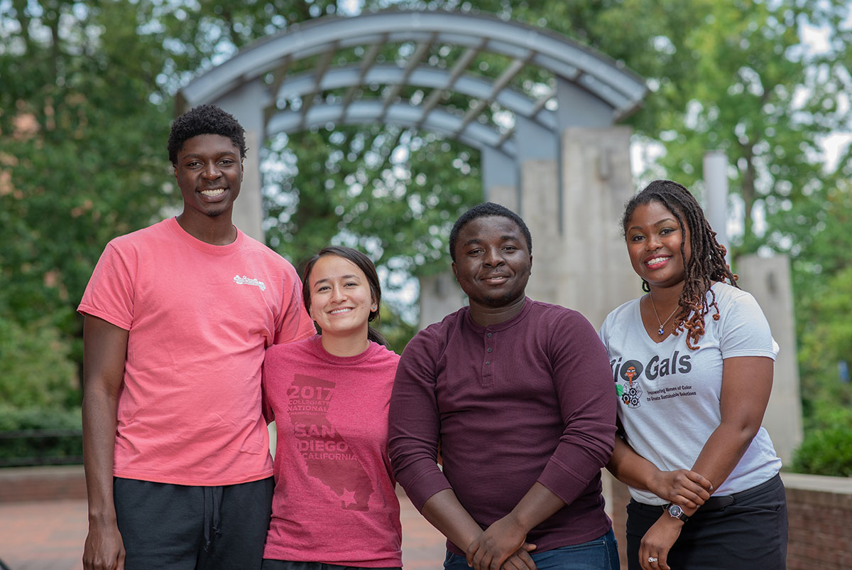 Shakira Hobbs and her graduate students.