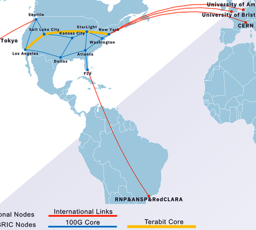 FABRIC will connect U.S. universities and labs to collaborators across the globe in Europe, Central America and Japan. Map provided by FABRIC.