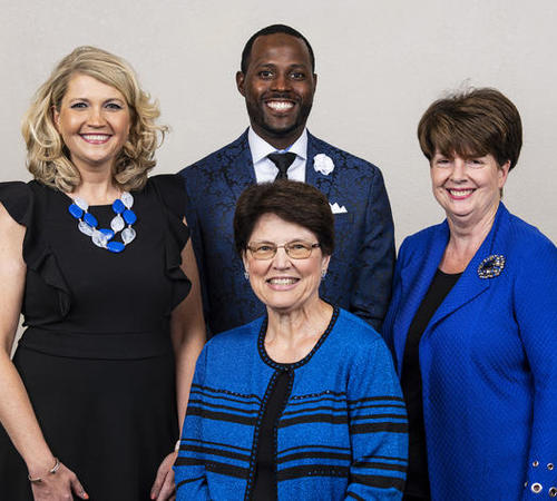 Mary L. Shelman (right) was elected president of the UK Alumni Association.