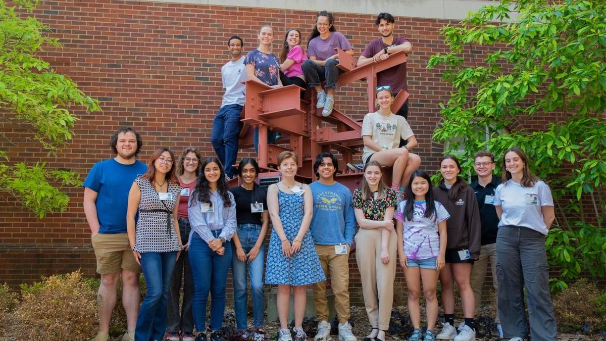 group photo of REU students